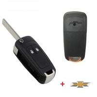 BARAC Llave Mando Carcasa de 2 Botones key shell para CHEVROLET CAMARO CRUZE EPICA LOVA HU100 para llavero con insignia - details 0