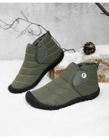 Botas De Invierno Impermeables Para Hombres Con Plush Cálido Botas De Nieve De Media Caña Antideslizantes Y Moda Negro Para Parejas - details 11
