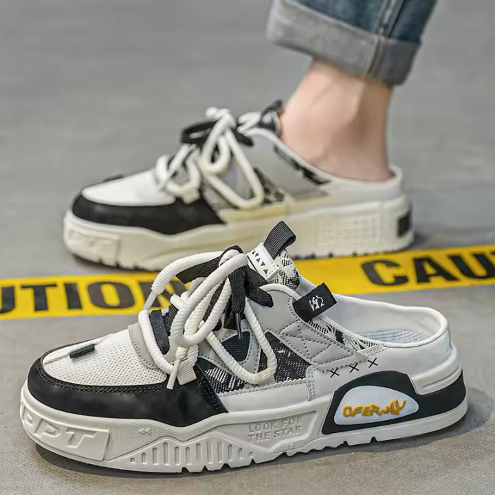 Zapatos Para Hombre Cómodos Transpirables Antideslizantes De Malla Suave Antiguo Y Ligero Con Suela Gruesa Zapatos Casuales Versátiles De Verano - 1