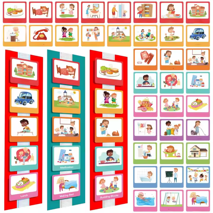 Tablero De Tiempo Visual Para Niños Ayuda No Verbal Para La Comunicación Y Planificación Diaria Juguete Educativo Temprano - 1