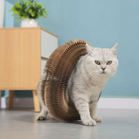 Juguete Para Gatos De Pliegue Accordion Estilo Tablero De Rasguñado Con Algodón Corrugado Tapete De Cartón Divertido Y Alivio De Presión Para Interacción Y Diversiones En Casa - details 2
