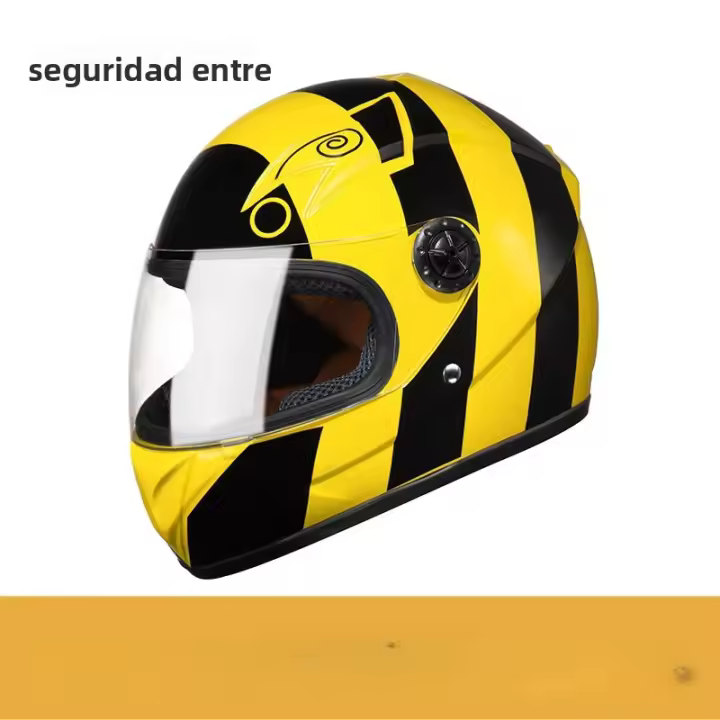 Casco De Scooter Para Niños Completo Invierno Calor Motocicleta Eléctrica Motocross 3-12 Años Lindo Seguro Abs Material 550g - 1