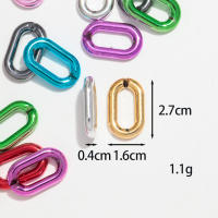 30pcs Bolas De Acero Metálico Para Pulseras Collares Y Aretes DIY Forma Oval Tamaño 27x16mm Accesorios De Joyería - details 0
