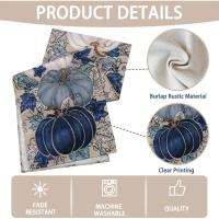 Mantel De Tela Poliéster 100% Para Otoño Con Diseño De Calabaza Y Colores De La Rendija Ideal Para Decoración De Fiestas En Casa Y Cocina Rústica - details 1