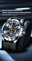Reloj Mecánico Para Hombre SIBOTTE Con Tourbillon Y Esfera Luminosa Resistente Al Agua 50M Carcasa De Acero Inoxidable Cristal De Zafiro Lujo - details 4
