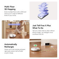 Aspiradora y trapeador robot Narwal Freo X Plus con vaciado de polvo incorporado, potente succión de 7800Pa, cepillo flotante sin enredos, control por Alexa/Google Assistant/APP, ideal para pelo de mascotas y suelos duros de madera - details 17