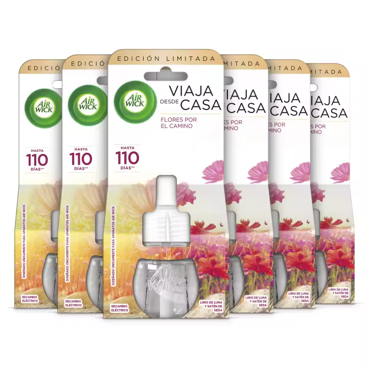 Air Wick Eléctrico - Ambientador para casa con aroma a Lirio de Luna - 6 recambios - 1