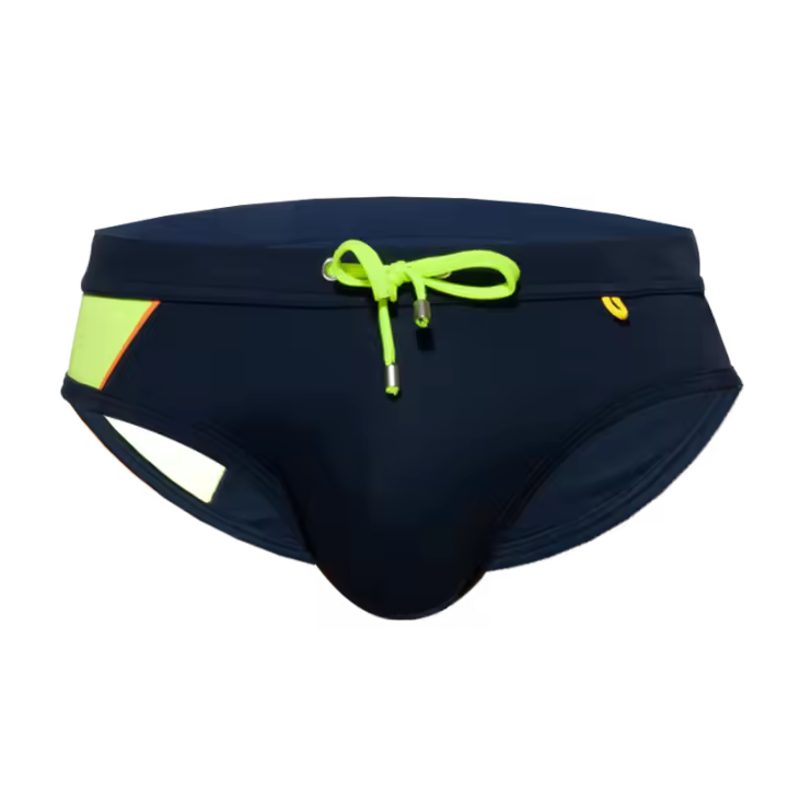 Bragas De Natación Para Hombre Briefs De Playa Deporte Acuático Padded Push-Up Traje De Baño Sexy Surf Wear Monocromo Talla Unica - 1