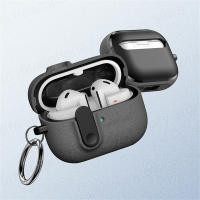 Funda Gruesa Gris Peluche Para Galaxy Buds 3 / Buds3 pro Con Llavero Antipérdida Y Anti Caída Material De Plástico Nueva 2024 - details 1