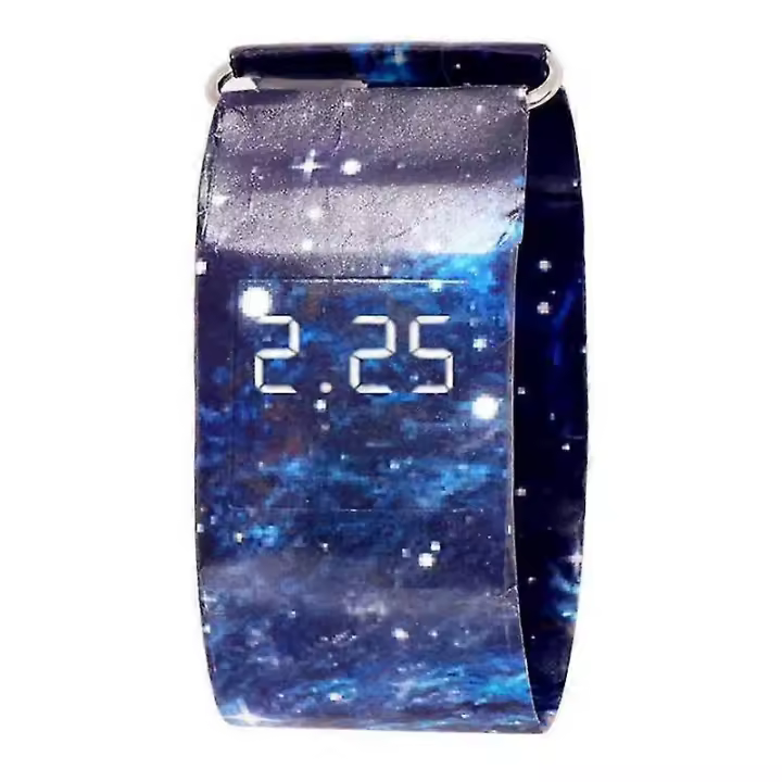 Reloj de papel creativo LED para hombre y mujer, resistente al agua, con correa de papel, digital, unisex - 1