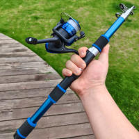 SantaKing Combo De Caña Y Carrete Giratorio 1.8M 2.1M Telescópica Con Carrete De 5.2:1 3BB Max Drag 5kg Kit De Pesca - details 6