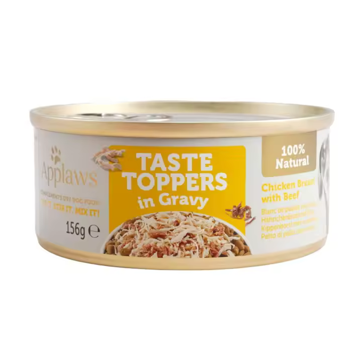 Applaws Lata Topper Perros Pollo y Ternera en Salsa  Comida húmeda en lata para perros - 1