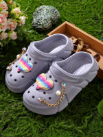 Clogs Casuales Para Niñas Con Decoraciones De Corazones Secado Rápido Ligeros Y Antideslizantes Adecuados Para Baños Internos Y Externos - details 31
