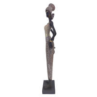 CAPRILO REGALOS & DECORACIÓN Figura Decorativa de Resina "Mujer Africana con Jarrón en Mano" . Adornos y Esculturas. Regalos Originales. Decoración Hogar. 10 x 6,50 x 40 cm - details 1