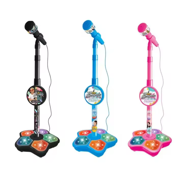 Microfono Para Niños Con Estación Y Música Instrumento Educativo De Karaoke Regalo De Cumpleaños Para Niñas Y Niños - 1