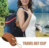 Porta sombreros de moda, clip portátil de cuero sintético, 17x4 cm, colgador magnético multiusos para Gorras - details 2