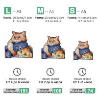 Rompecabezas 3D Personalizado Feliz Gato Regalo Educativo Para Niños Y Adultos Juego De Tablero De Madera Unisex - details 5