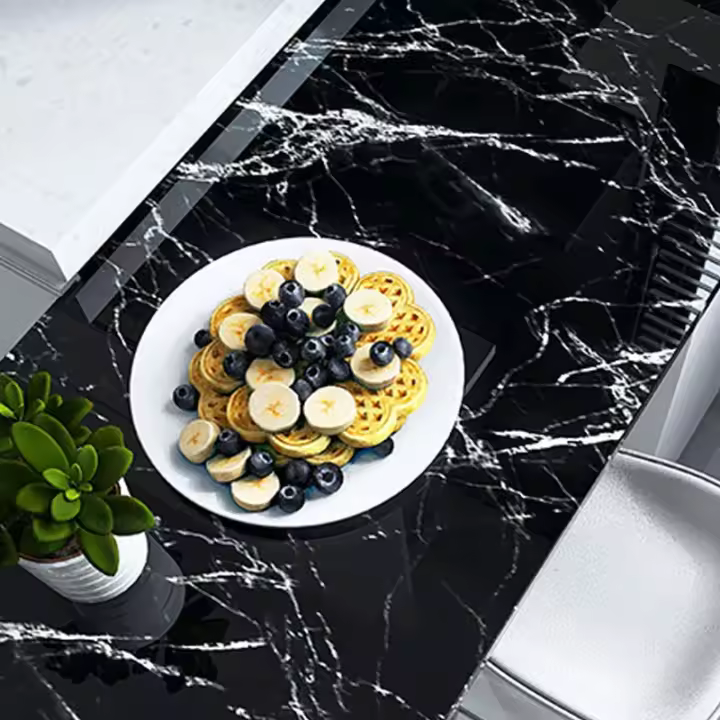 Papel Tapiz Self-adhesivo Para Cocina Impermeable Y Grasoso Decoración Para Armarios Encimera Y Mesa De Trabajo Adhesivo Grueso Para Hogar - 1