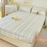 Juego De Sábanas Elásticas MissDeer Para Cama Doble Con Estampado De Flores Sin Fundas De Almohada Tamaño Single Queen King Cubierta De Cama 100% Poliéster - details 9