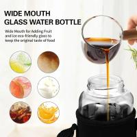 Botella De Agua De Vidrio Grande 1L Portátil Y Antigrado Para Exteriores Con Infusor De Té Translúcida Para Adultos - details 10