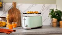 Toast&Taste 1600 Retro Double Blue Tostadora de acero con 2 ranuras anchas largas y con capacidad para 4 tostadas Cecotec - details 5