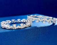 Elegante Lonely Anillo aplicable Bañado en Plata 925 con Rodeado cúbica, anillo de compromiso con forma De Corona para Mujer. - details 0