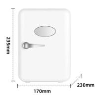 Mini refrigerador de 4L para maquillaje, 12 V/220 V, pequeño refrigerador para cosméticos y belleza, ideal para el hogar, la oficina y el cuidado de la piel - details 10