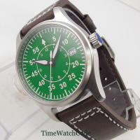 Reloj De Hombre Automático Tandorio NH35A 39mm 200m Impermeable Con Fecha Cristal De Zafiro Correa De Cuero Y Goma Luminoso - details 10