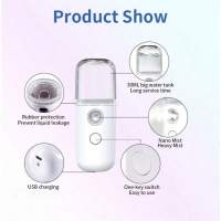 Mini Humidificador USB Para El Rostro Herramienta De Belleza Y Hidratación Para Mujeres Vaporizador De Facial Portátil - details 6