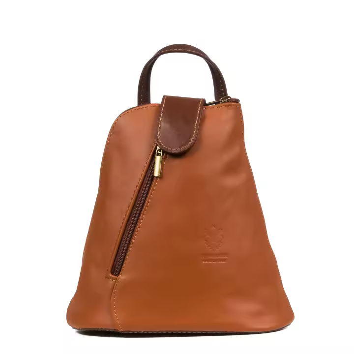 Firenze Artegiani. Carlotta Bolso mochila Mujer.Piel auténtica Sauvage. Made in Italy. Vera Pelle Italiana. - 1