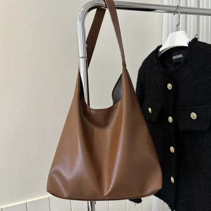Bolso De Hombro Para Mujer De Cuero PU Vintage Gran Capacidad Casual Bolso Cruzado De Moda Bolsos Tote De Compras - 1