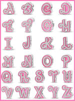925 Plata Esterlina Romántica Rosa 26 Letras DIY Encantos Bolas Adecuadas Para Pulseras Pandora Joyería Fina Regalo De Cumpleaños - details 0