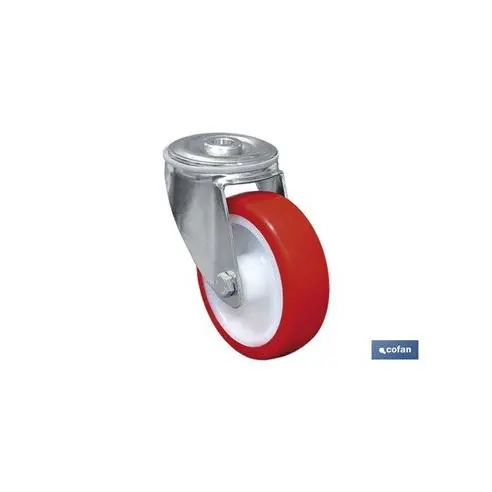 Cofan Rueda de Poliuretano Pasante Ø100x30mm - Alta Resistencia - 1