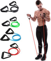 Banda De Resistencia Con Manijas Para Ejercicio Y Entrenamiento De Fuerza Para Hombres Y Mujeres Equipo De Gimnasio Para El Hogar 5 Niveles De Dureza Bandas De Entrainamiento De Cuerpo Completo - details 1