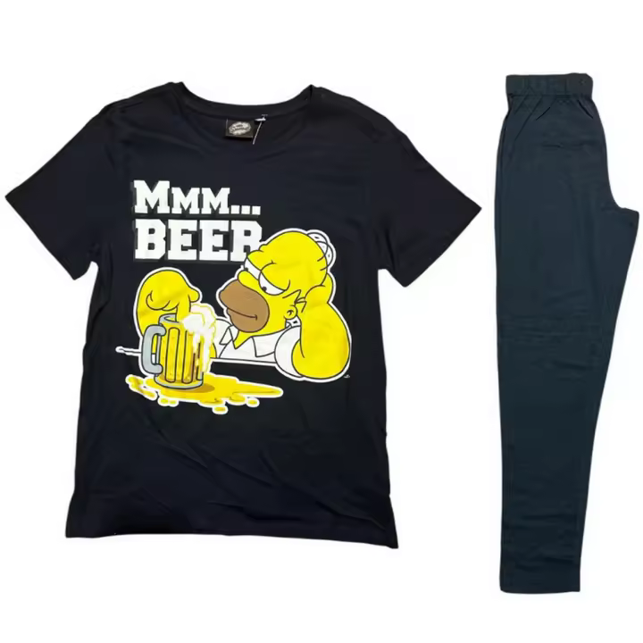 Pijama Manga Corta Simpsons Gris Adulto 80517 - 1
