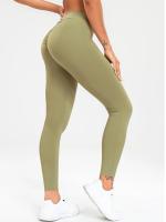 Pantalones De Yoga V-Forma Alta Rebound Levantamiento De Caderas Pleated Sudaderas Entrenamiento Correr Fitness Leggings De Yoga Para Mujer Cintura Elástica Material Poliéster Sin Bolsillos Transpirables Y Cómodos - details 18