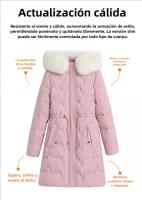Mujeres Invierno Parka Abrigos Algodón Largo Casual Con Capucha Chaquetas Puffer Gruese Caliente Slim-Fit Acolchado Abajo Abrigo - details 1