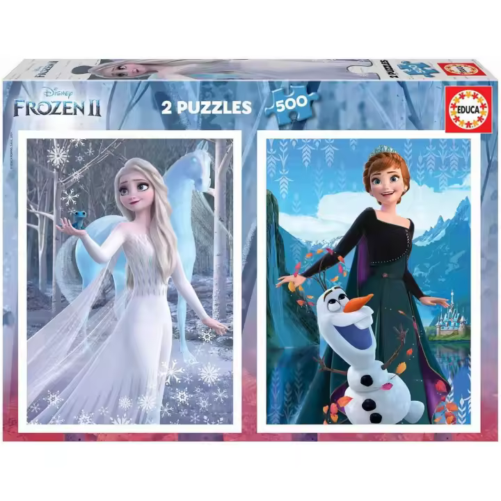 Educa - Frozen II. Puzzle de 500 Piezas. Medida aproximada una Vez montado: 46 x 34 cm. Incluye Pegamento Fix Puzzle + 11 años Educa 19016 - 1