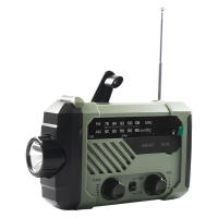 Radio de emergencia portátil, radio de emergencia FM/AM con generador solar recargable, con linterna LED y luz de lectura, fuente de energía móvil de 2000mAh con manivela. - details 1