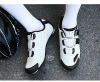 Zapatos De Ciclismo Para Hombre T22 Blanco Cuero Impermeable Profesional Autolockando Zapatillas De Bicicleta Planas Para Mujer MTB Ciclismo En Carretera - details 7