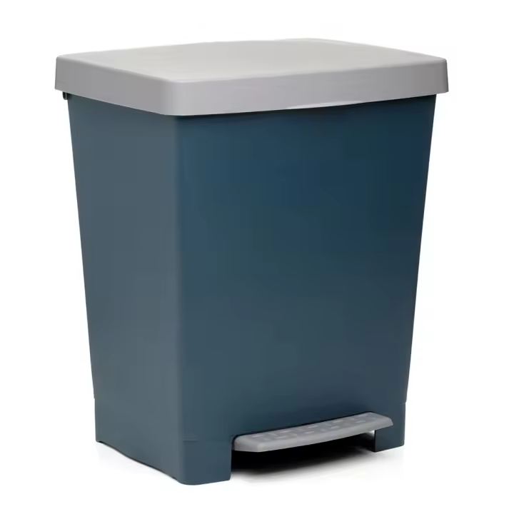 Tatay Cubo de Basura Cubik 23L Azul con Pedal y Sujeta-Bolsa - 1