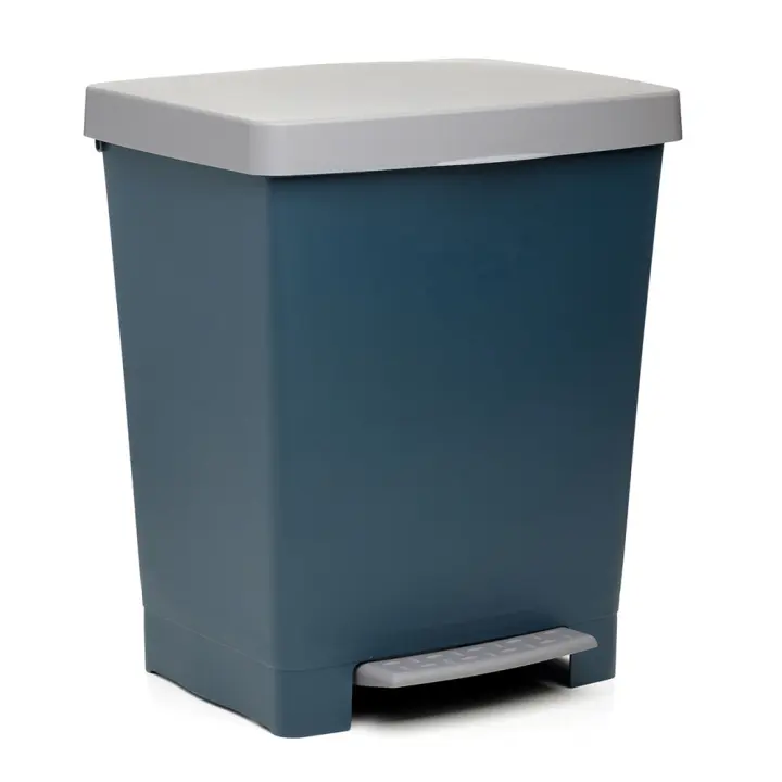 Tatay Cubo de Basura Cubik 23L Azul con Pedal y Sujeta-Bolsa - 1