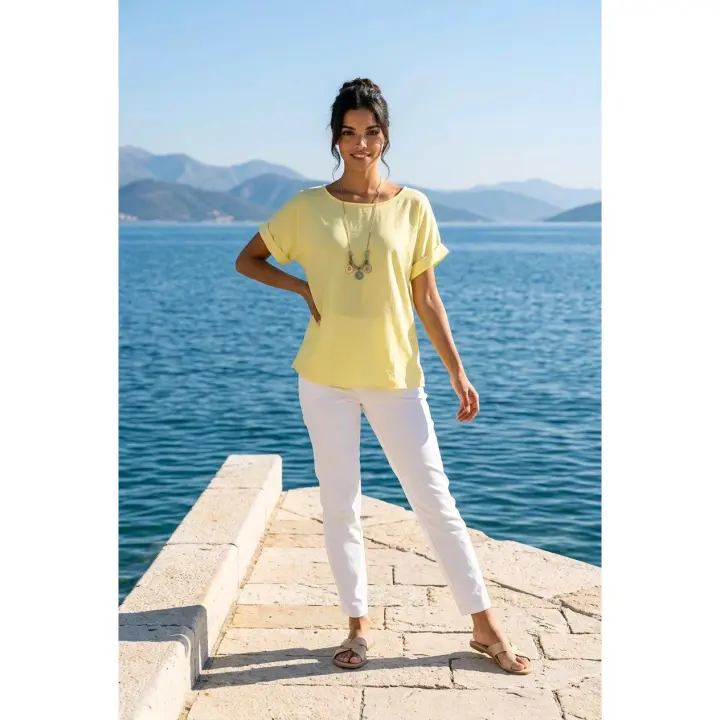 Blusa con collar - 1