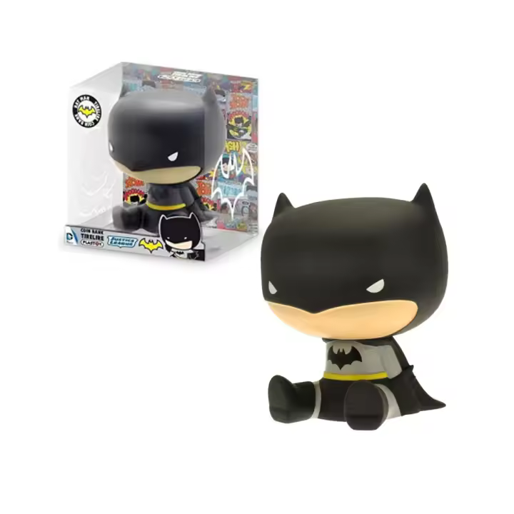 Plastoy DC COMIC- Hucha Chibi SUPERMAN,BATMAN,JOCER,HARLEY QUINN,MULTICOLOR,REGALO,ANIME,FIGURA COLECCION, - 1