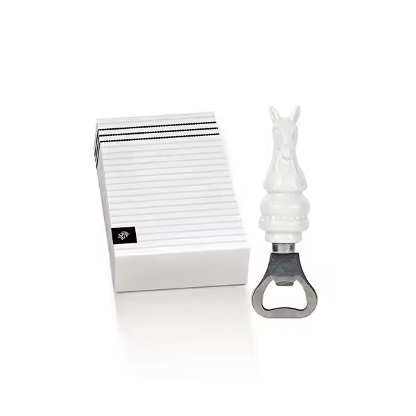 Cupid & Co. Caballo Abrebotellas Ajedrez con Caja H 135 Mm Blanco - 1