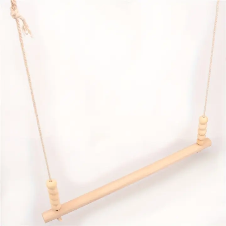 Juguete De Gallo De Madera Para Colgar Puente De Bolas De Madera Soporte Duradero Para Trepar Y Soltar a Gallinas Y Pájaros - 1