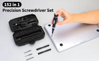 Juego De Destornilladores Precisi\u00f3n 152 En 1 Con Bits Magn\u00e9ticos Y Magnetizador Desmagnetizador Para Reparaci\u00f3n Manual De iPhone Macbook PC PS5 Herramienta Multifuncional De Acero Cromo-vanadio - details 0