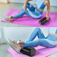 Palo De Yoga De Espuma EPP Sólido Para Relajación Muscular Y Fitness Rodillo De Masaje Brillante Negro 30/45cm - details 2