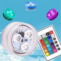 Lámpara Submersible RGB LED 3Leds Luz Nocturna Submarina Operada Por Batería Para Jardín Piscina Fiesta Bodas Vaso Olla - details 2