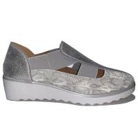 Sandalias de Mujer Flexpies 128 color gris Cuña 4cm  - Comodidad y estilo - Marca Flexpies en piel con plantillas - details 0